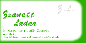 zsanett ladar business card