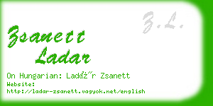 zsanett ladar business card